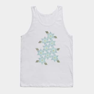 Pastel Blue Flowers Tank Top